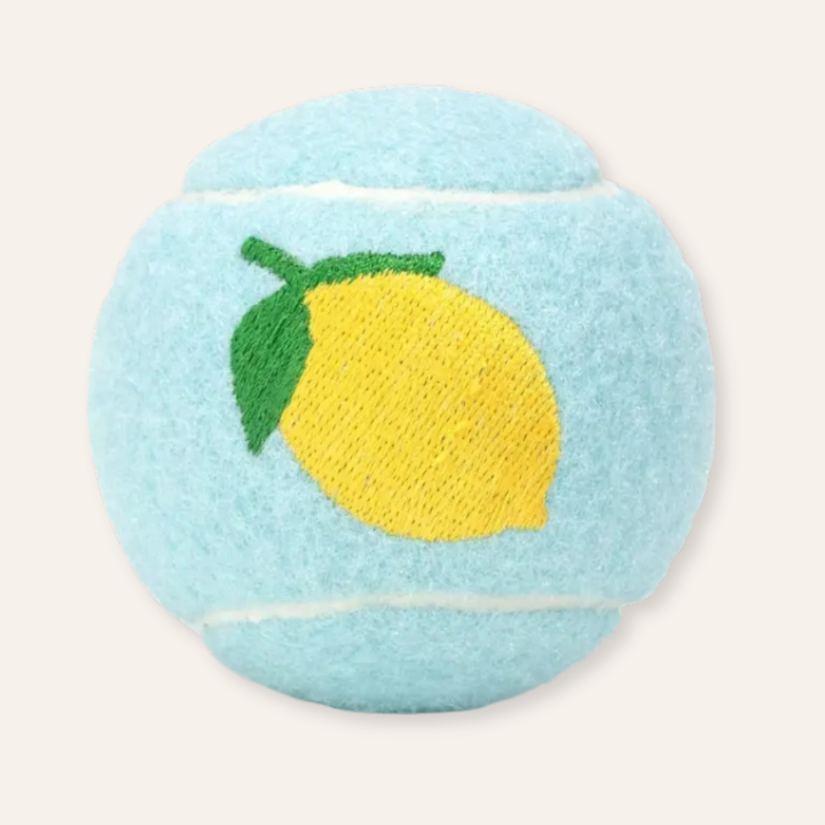 Embroidered Tennis Ball - Lemon