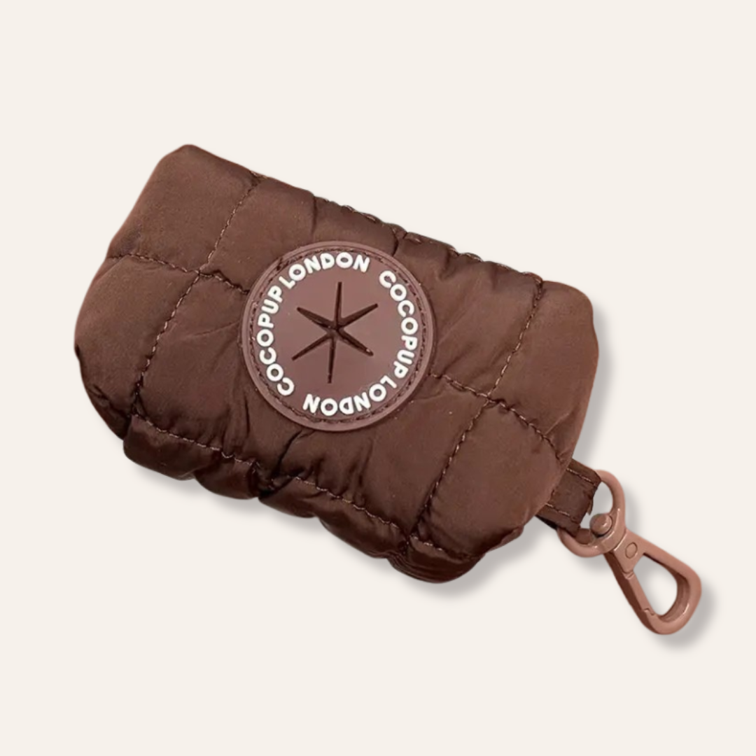 Poop Bag Holder - Espresso Quilted
