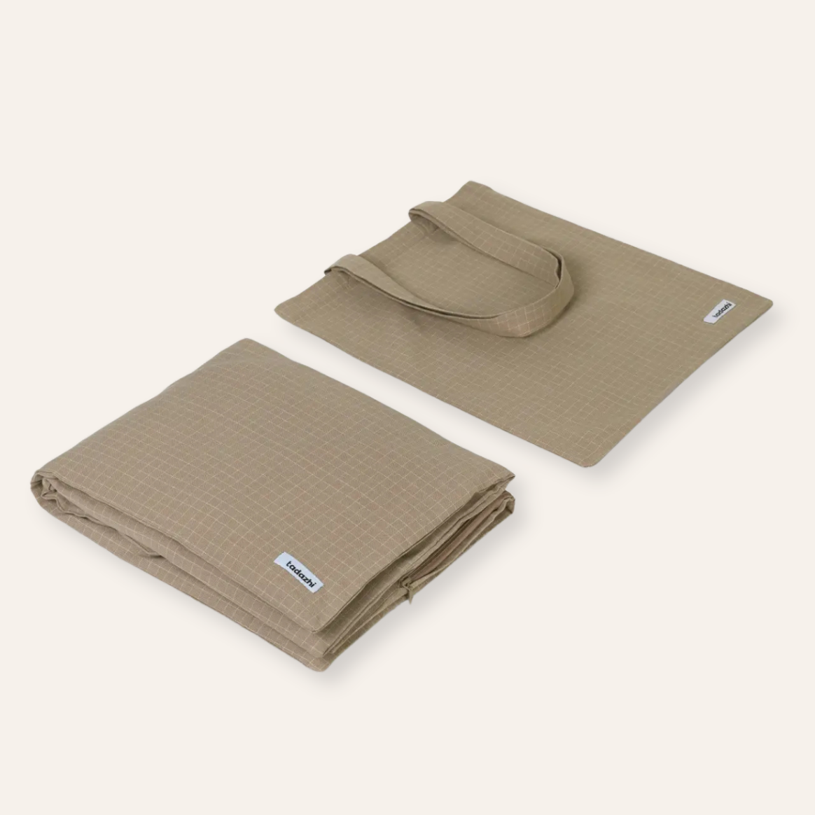 Dog Duvet (+ Bag) - Checkered Sand