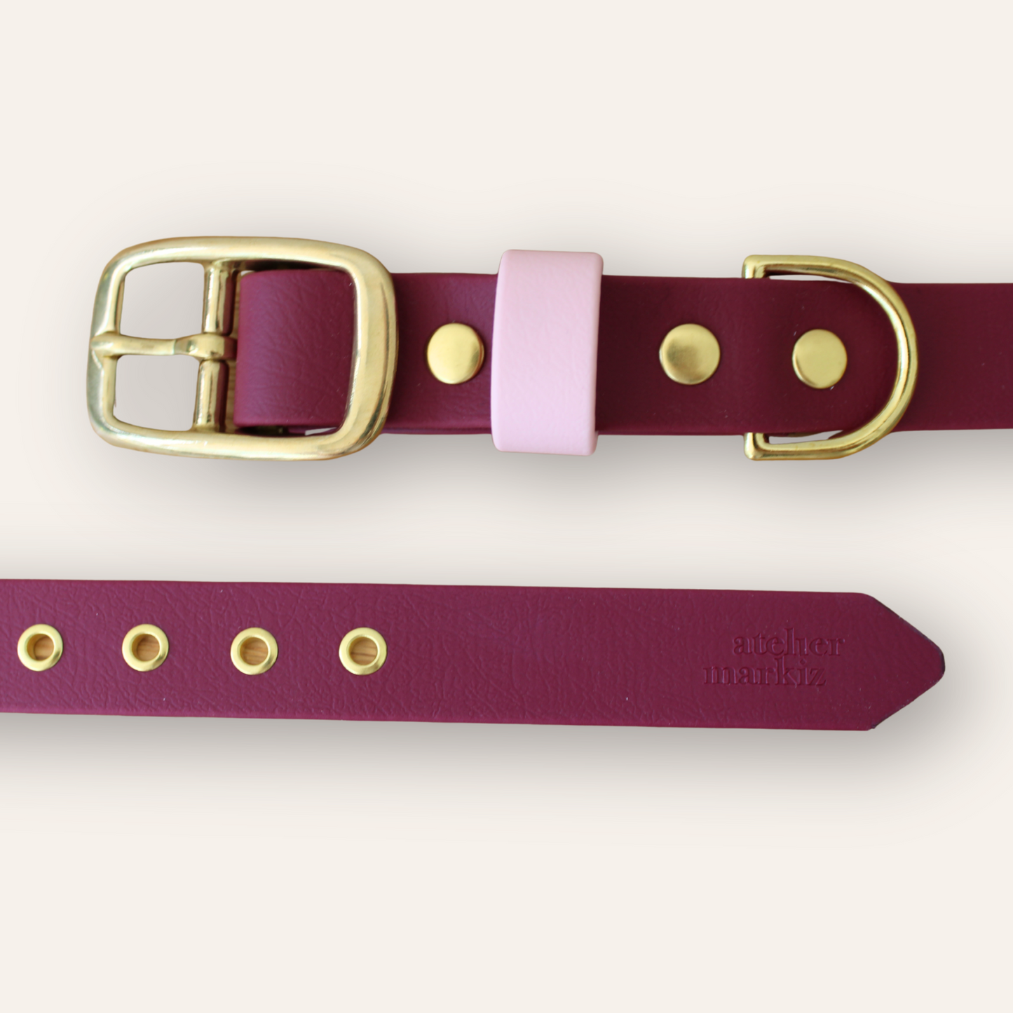 Collar - Sangria / Light Pink