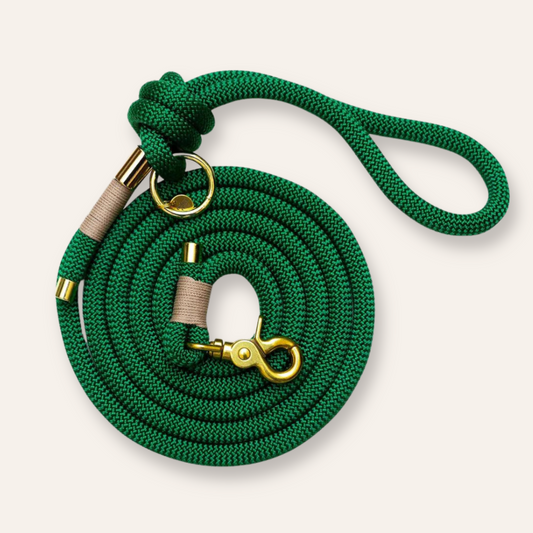 Rope Leash - Forest Green