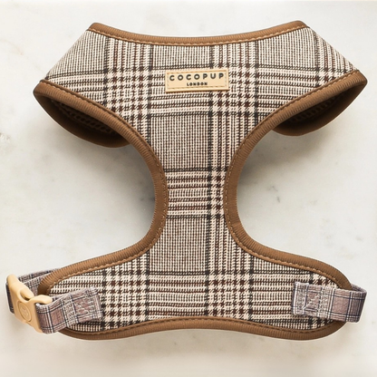 Adjustable Harness - Brown Plaid