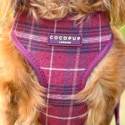 Adjustable Harness - Mulberry Plaid