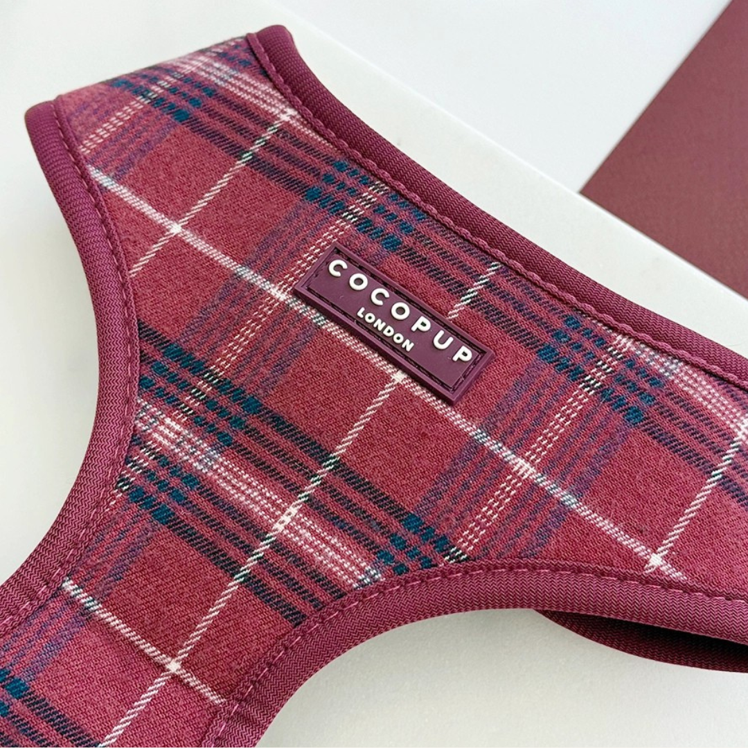 Adjustable Harness - Mulberry Plaid
