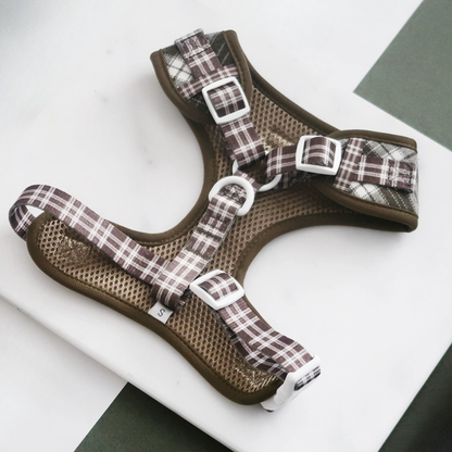 Adjustable Harness - Olive Plaid