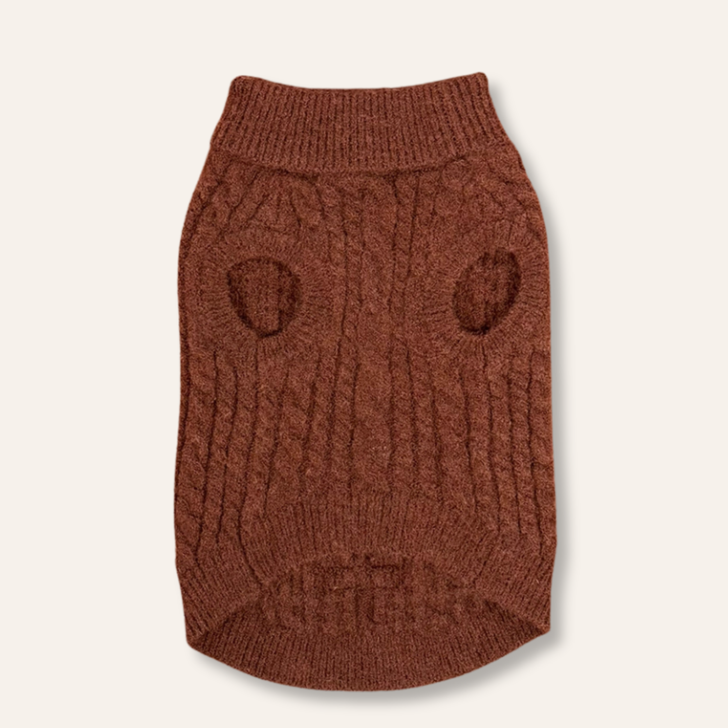 Cable Knit Jumper - Chocolate