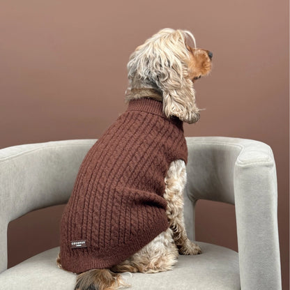 Cable Knit Jumper - Chocolate