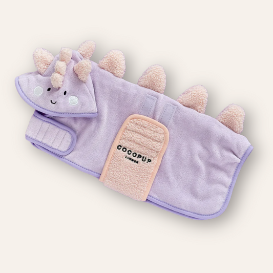 Lilac Dino Drying Robe