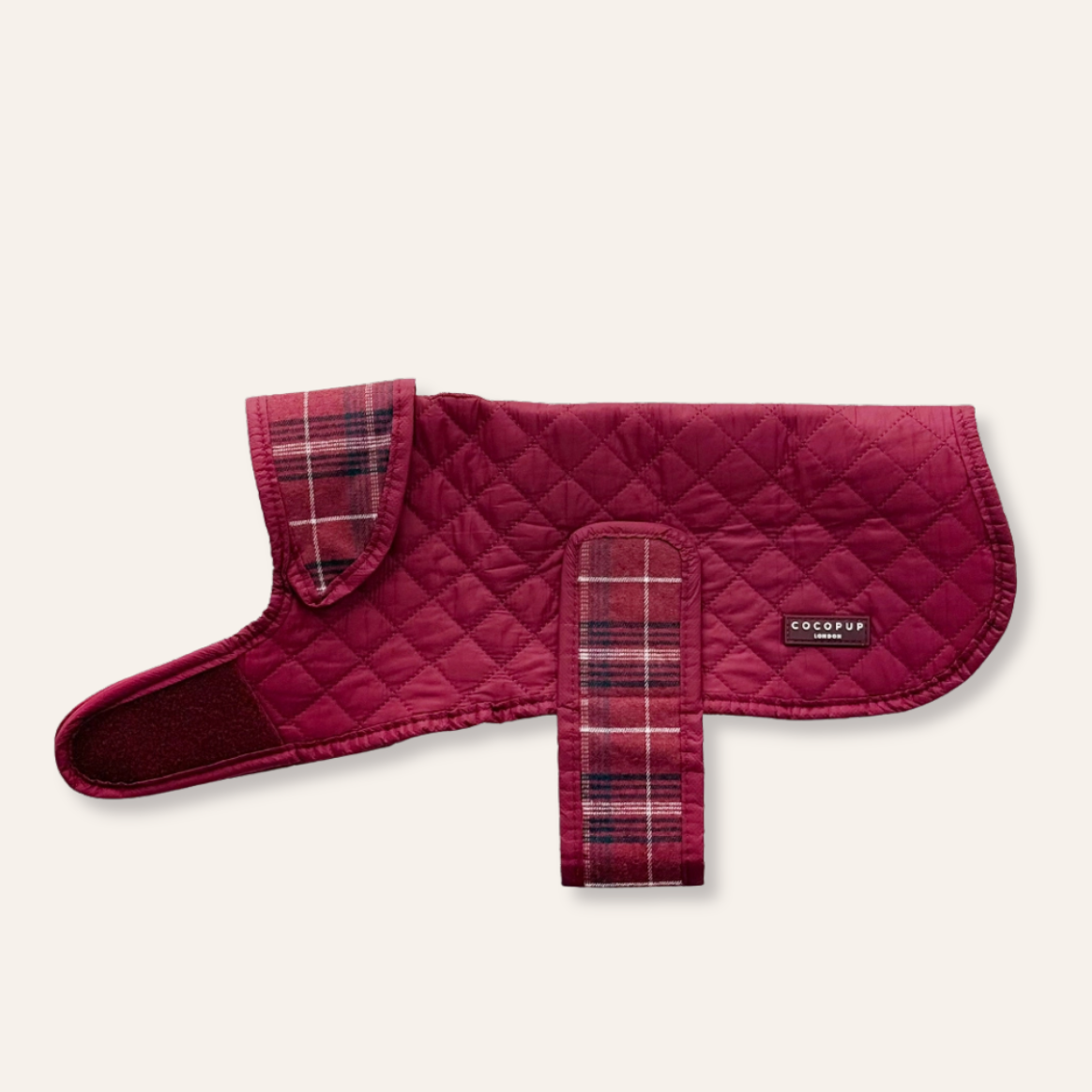 Quilted Coat - Mulberry Plaid
