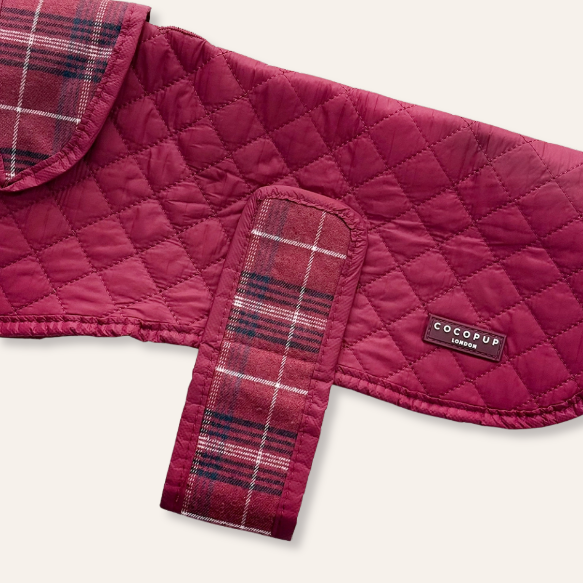 Quilted Coat - Mulberry Plaid