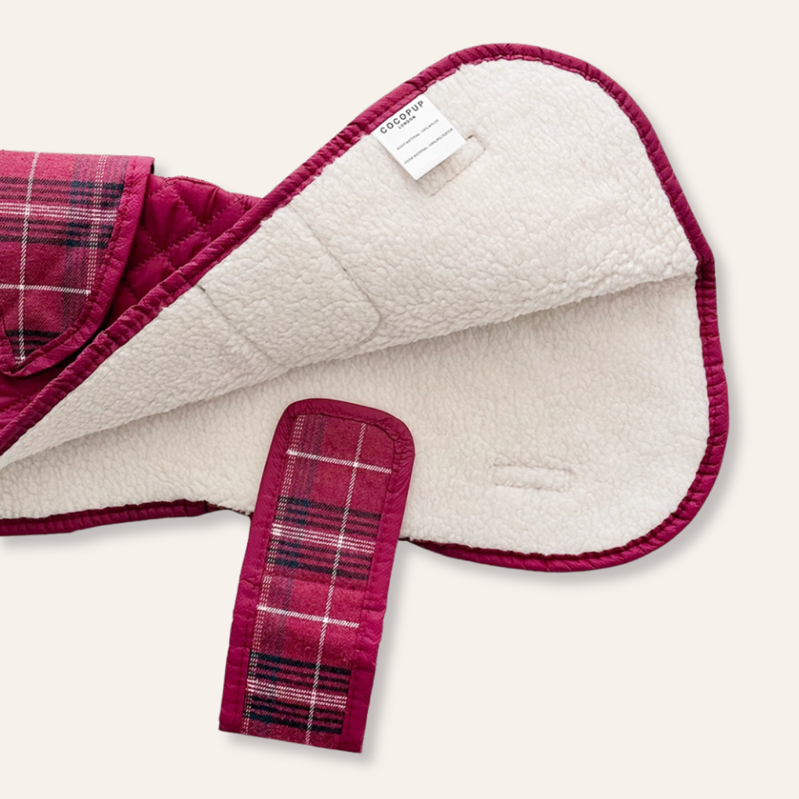 Quilted Coat - Mulberry Plaid