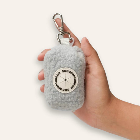 Teddy Poop Bag Holder - Light Blue