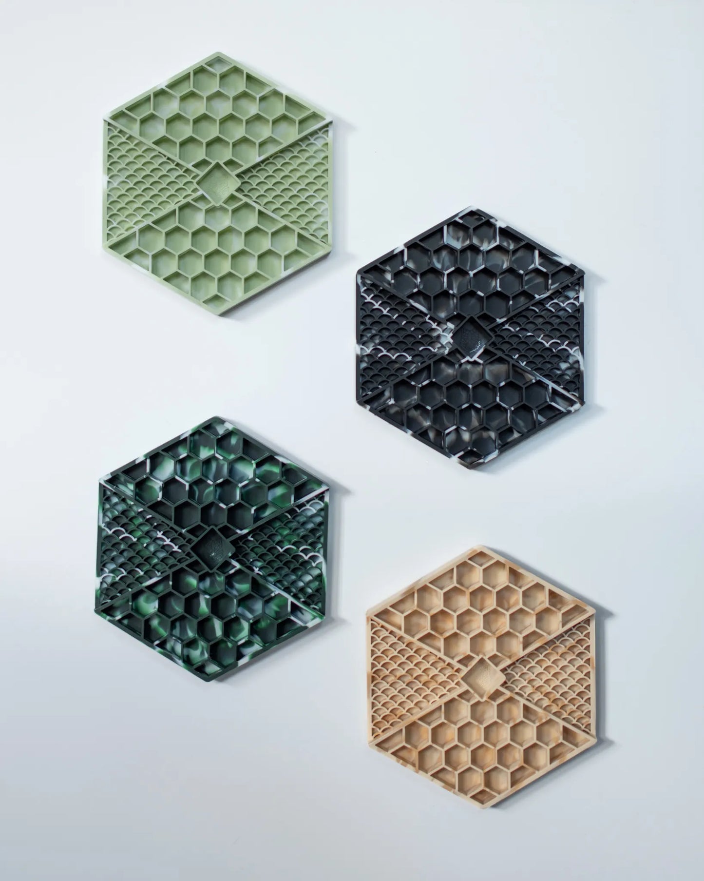 Lick Mat - Dark Green Marble