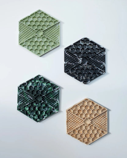 Lick Mat - Dark Green Marble