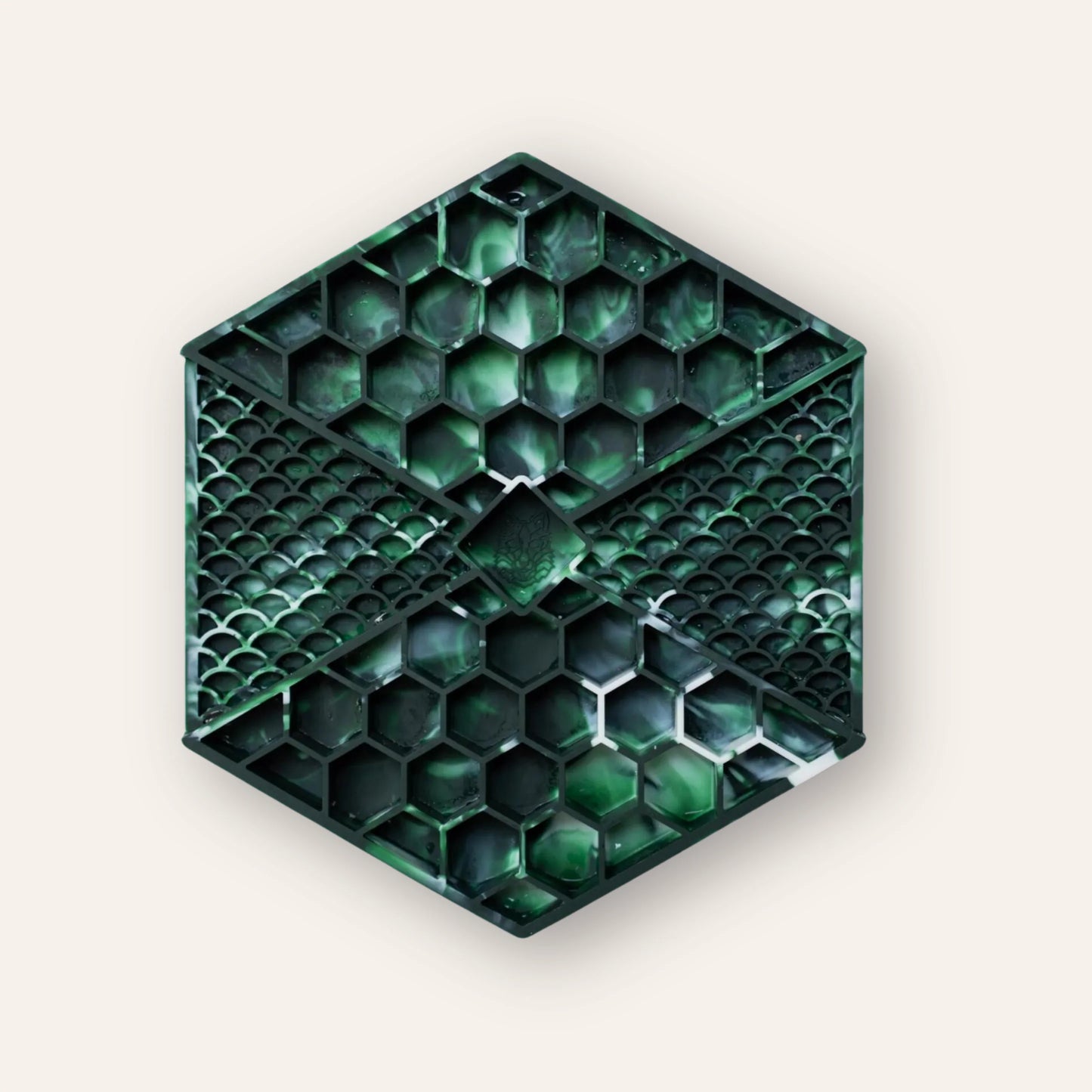 Lick Mat - Dark Green Marble
