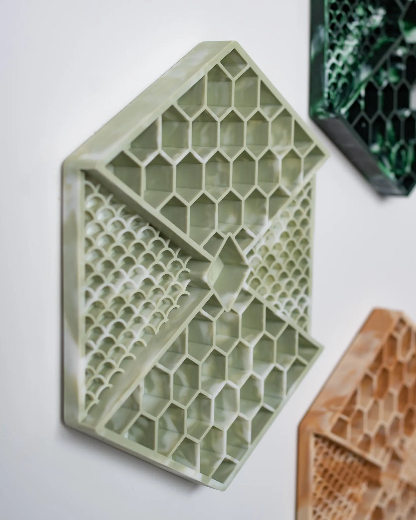 Lick Mat - Light Green Marble