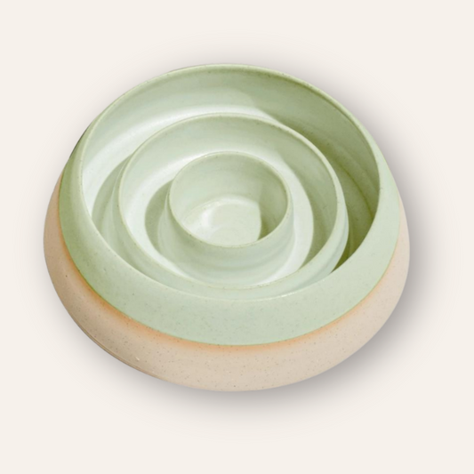 Ceramic Slow Feeder - Light Green