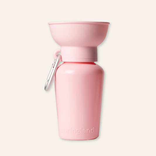 Flip Travel Water Bottle - Baby Pink