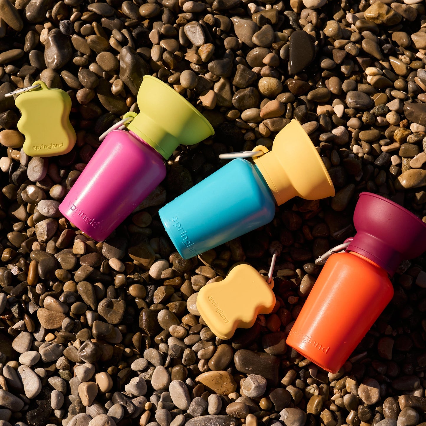 Flip Travel Water Bottle - Soft Yellow / Turquoise