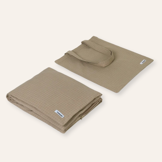Dog Duvet (+ Bag) - Checkered Sand